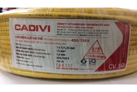 Dây điện đơn Cadivi 1*1.0mm (100m/cuộn)